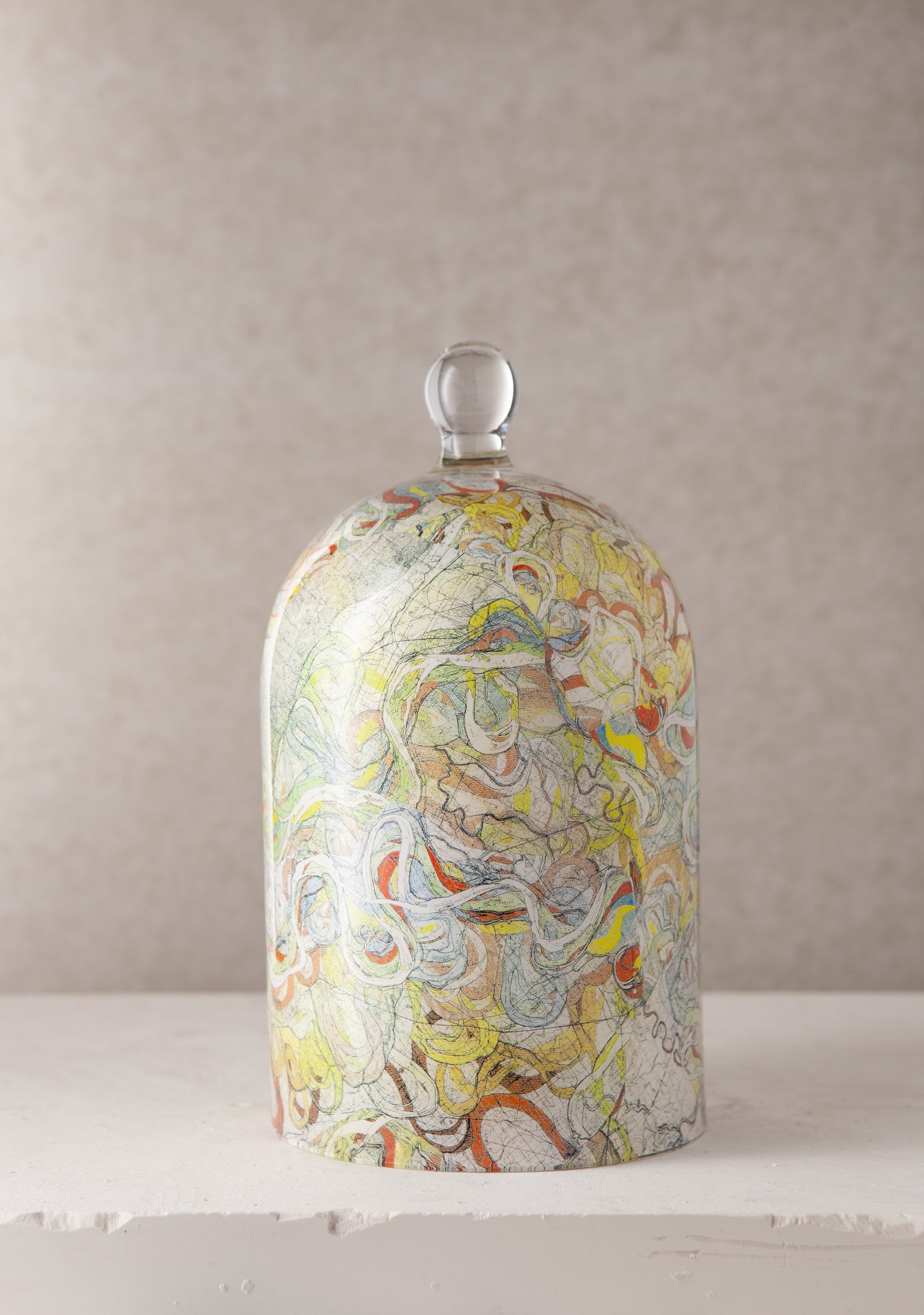 Map Decoupage Bell Jar