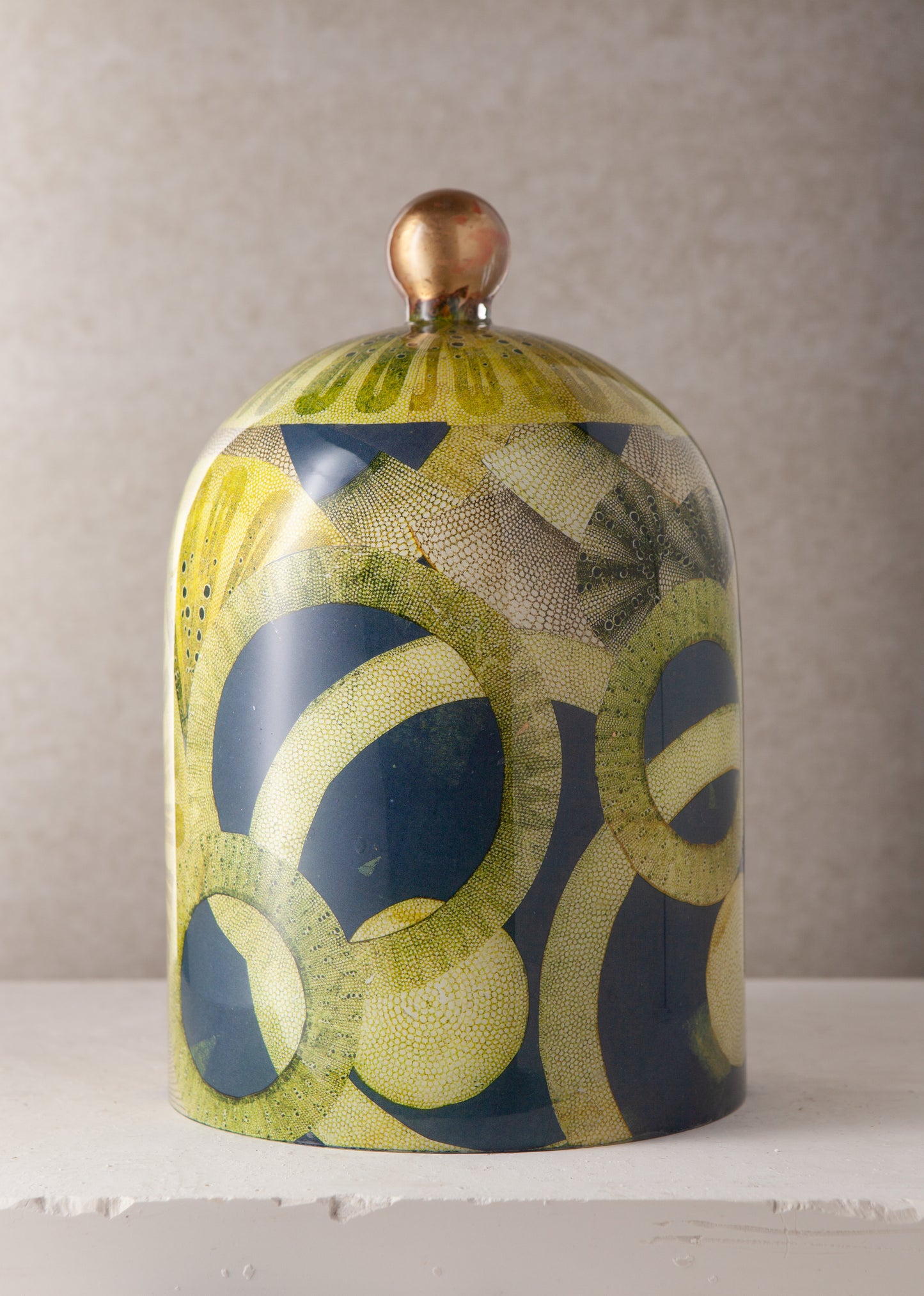 Green Space II Decoupage Bell Jar