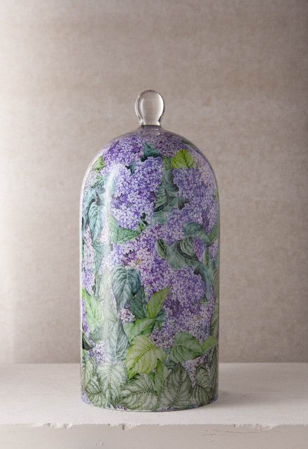 Lilac- Decoupage Bell Jar