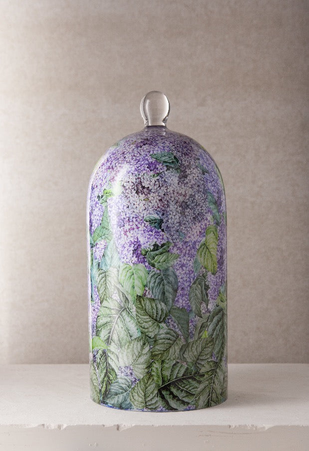 Lilac- Decoupage Bell Jar