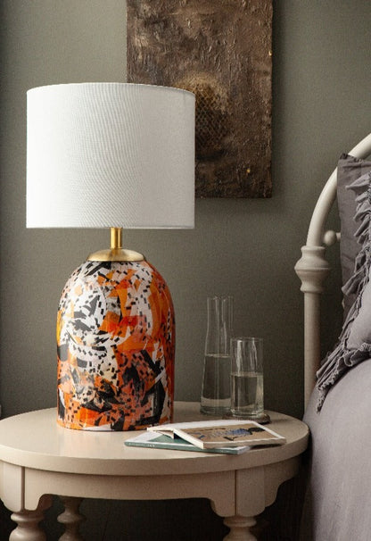 Onyx Oranges Decoupage Lamp