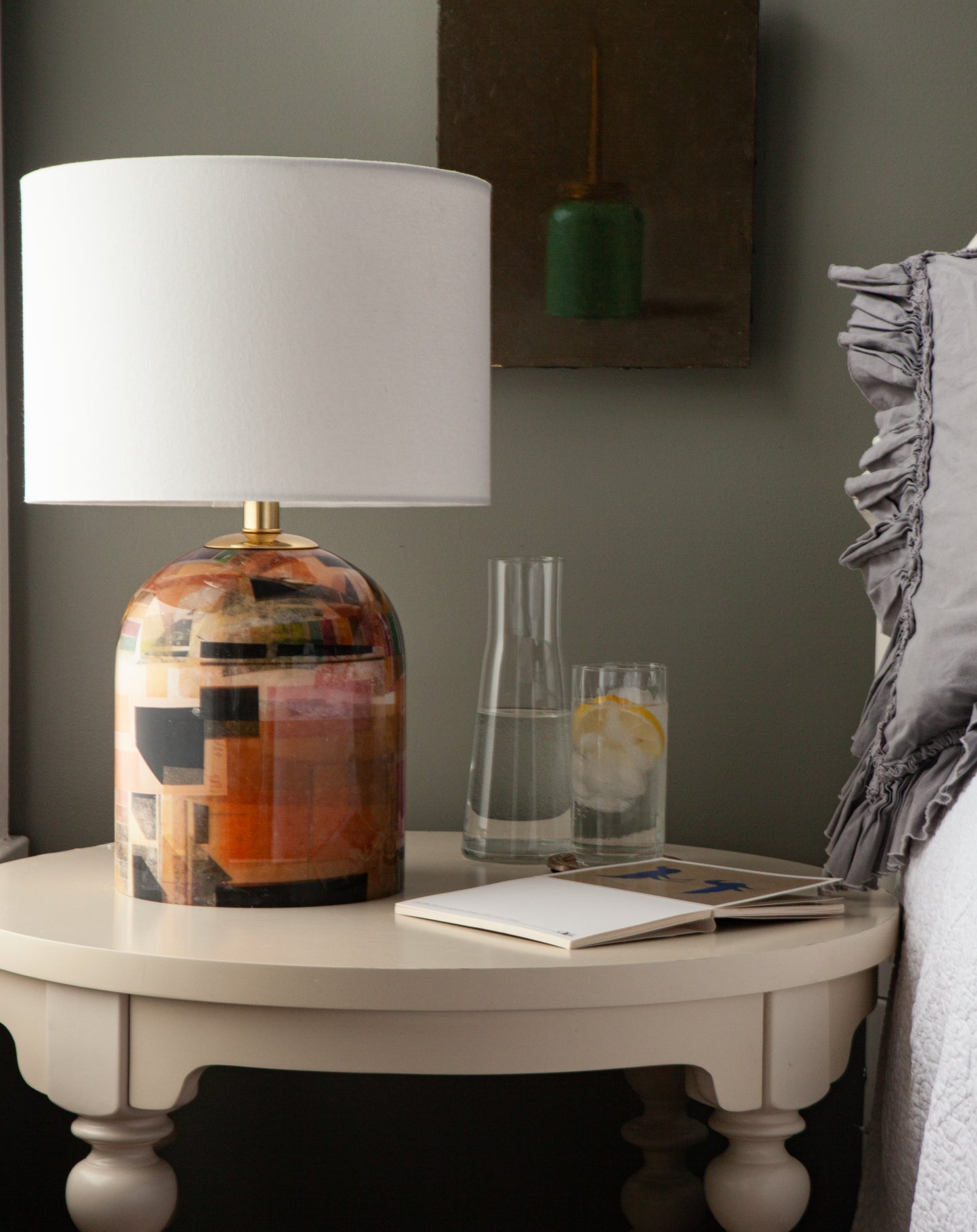 Coordinating Colors Decoupage Lamp