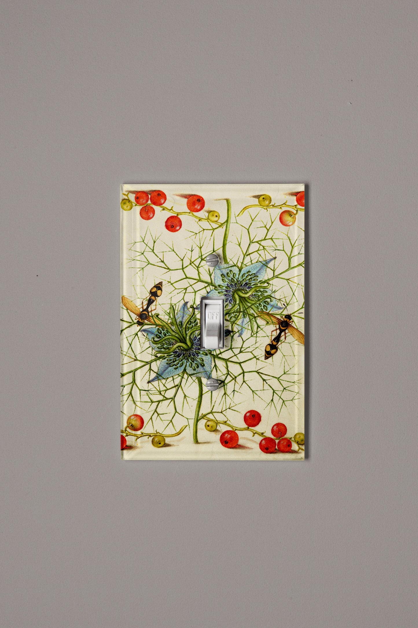 Spider, Wasp, and Red Currant Switch Plate Cover