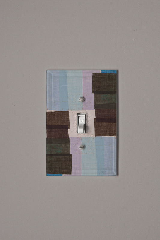 Patch work Blue Switch Plate Cover