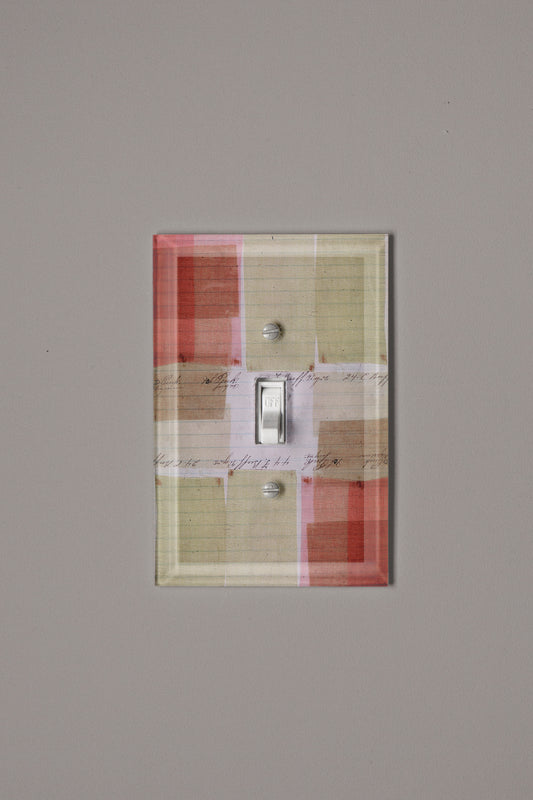 Patch work Red Switch Plate Cover