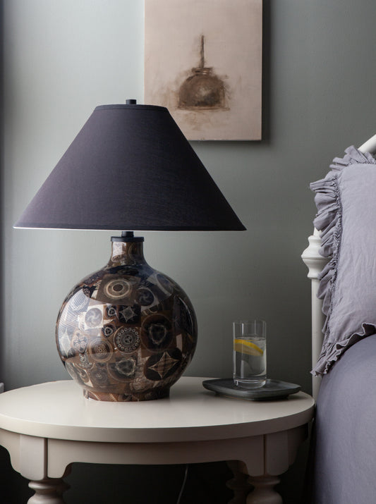 Sprial Graph Decoupage Lamp