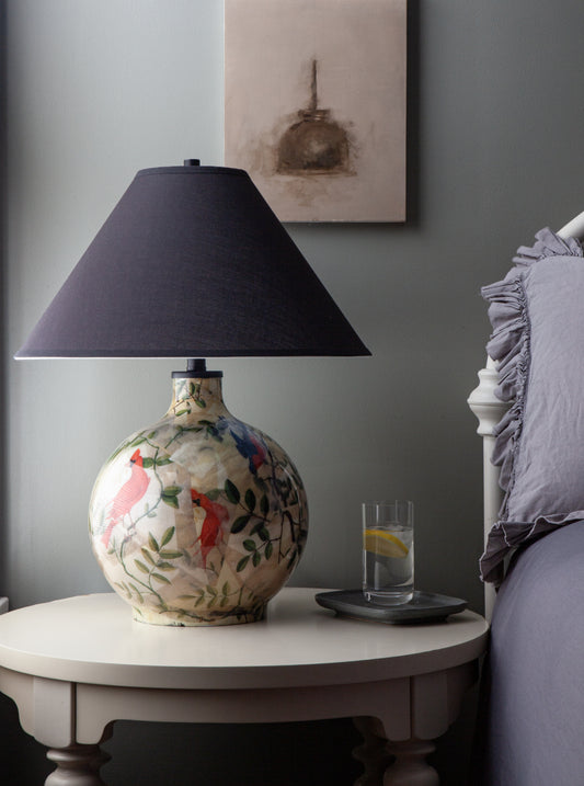 The Birds Decoupage Lamp