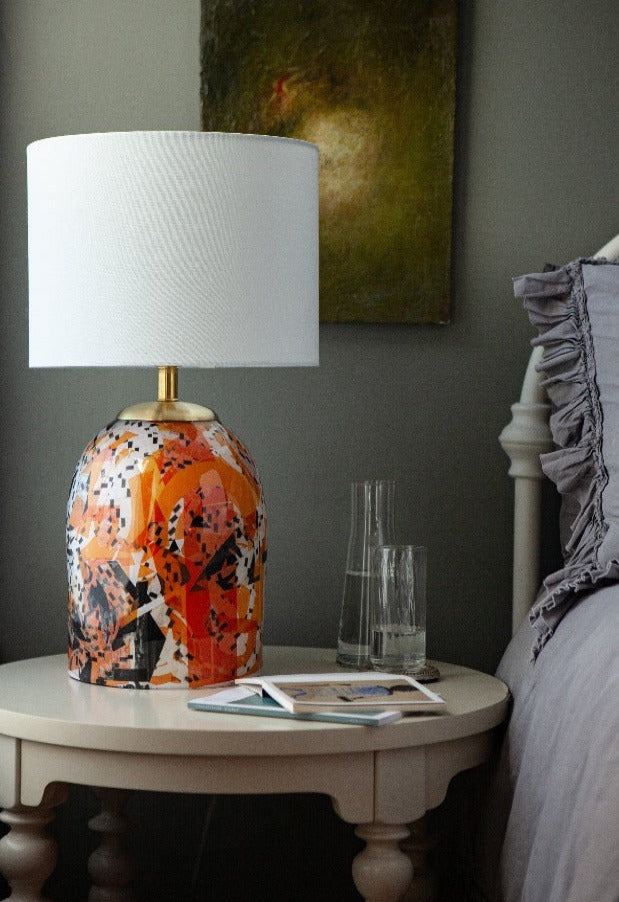 Onyx Oranges Decoupage Lamp