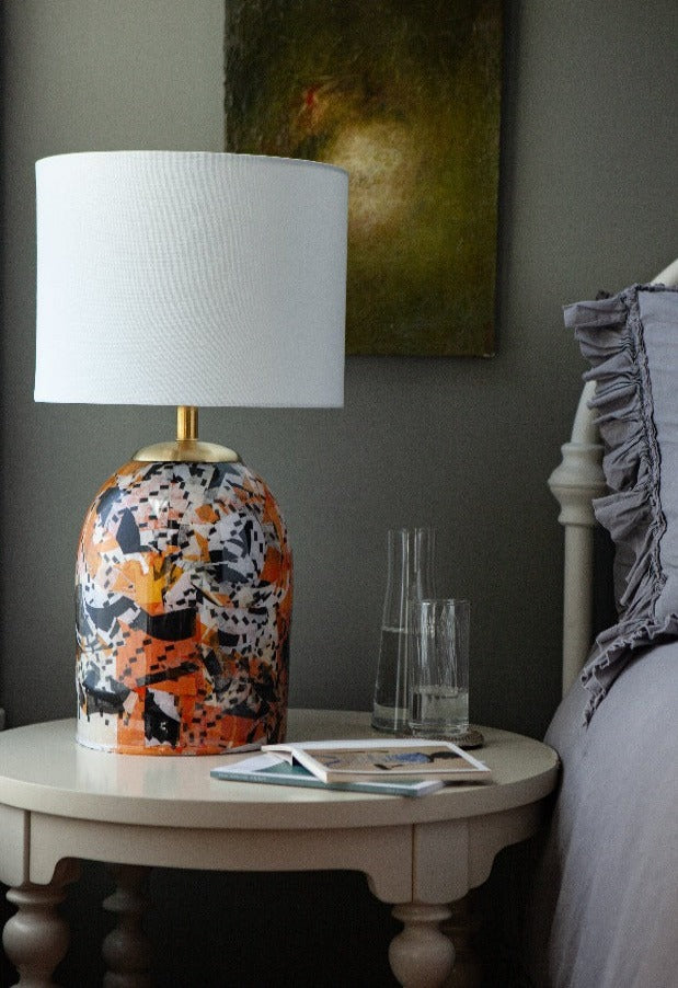 Onyx Oranges Decoupage Lamp