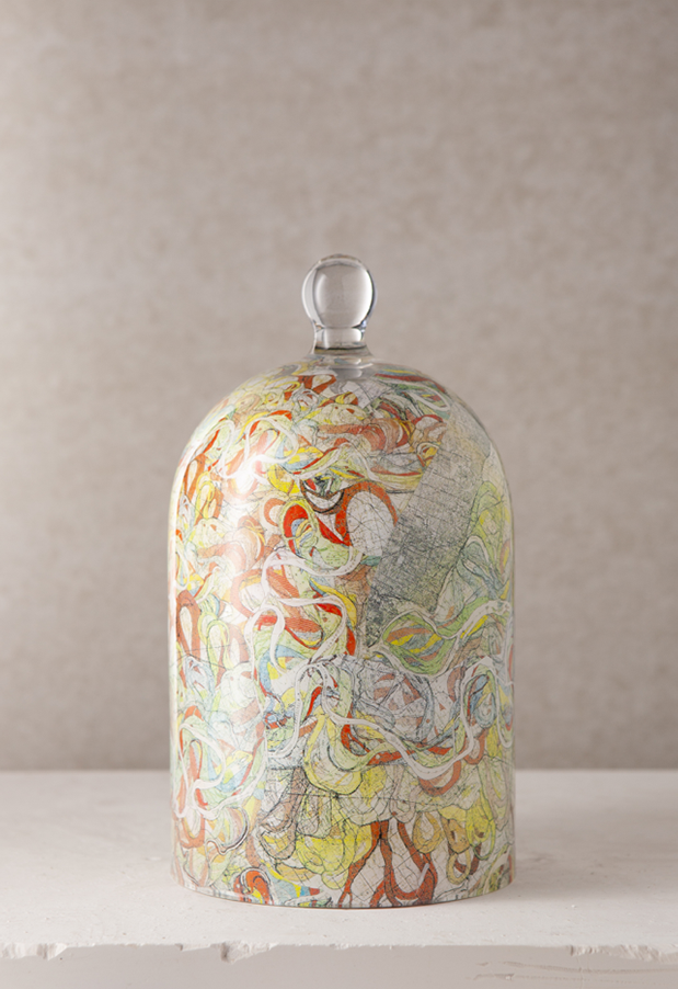 Map Decoupage Bell Jar