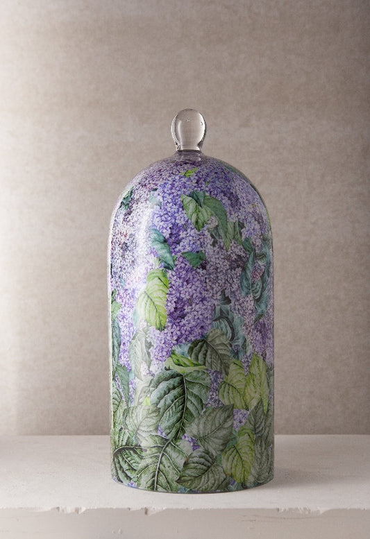 Lilac- Decoupage Bell Jar